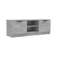 Meuble TV Gris béton 102x35x36,5 cm Bois d'ingénierie