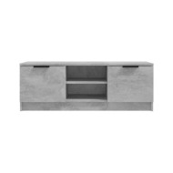 Meuble TV Gris béton 102x35x36,5 cm Bois d'ingénierie