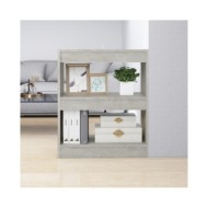 Bibliothèque/Séparateur de pièce Gris béton 60x30x72 cm
