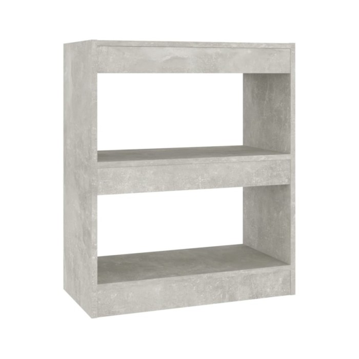 Bibliothèque/Séparateur de pièce Gris béton 60x30x72 cm