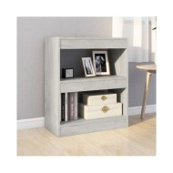 Bibliothèque/Séparateur de pièce Gris béton 60x30x72 cm