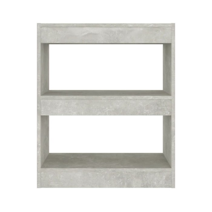 Bibliothèque/Séparateur de pièce Gris béton 60x30x72 cm