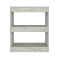 Bibliothèque/Séparateur de pièce Gris béton 60x30x72 cm