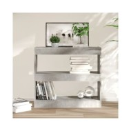 Bibliothèque/Séparateur de pièce Gris béton 80x30x72 cm