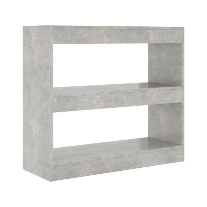 Bibliothèque/Séparateur de pièce Gris béton 80x30x72 cm