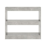 Bibliothèque/Séparateur de pièce Gris béton 80x30x72 cm