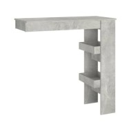 Table de bar murale Gris Béton 102x45x103,5cm Bois d'ingénierie