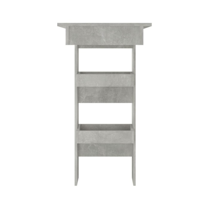 Table de bar murale Gris Béton 102x45x103,5cm Bois d'ingénierie