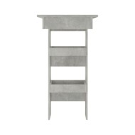 Table de bar murale Gris Béton 102x45x103,5cm Bois d'ingénierie