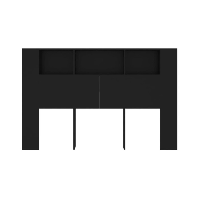 Armoire de tête de lit Noir 160x18,5x104,5 cm