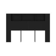 Armoire de tête de lit Noir 160x18,5x104,5 cm