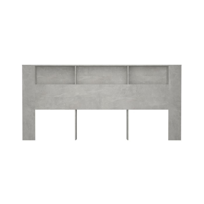 Armoire de tête de lit Gris béton 220x18,5x104,5 cm