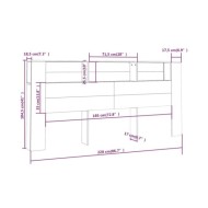 Armoire de tête de lit Gris béton 220x18,5x104,5 cm