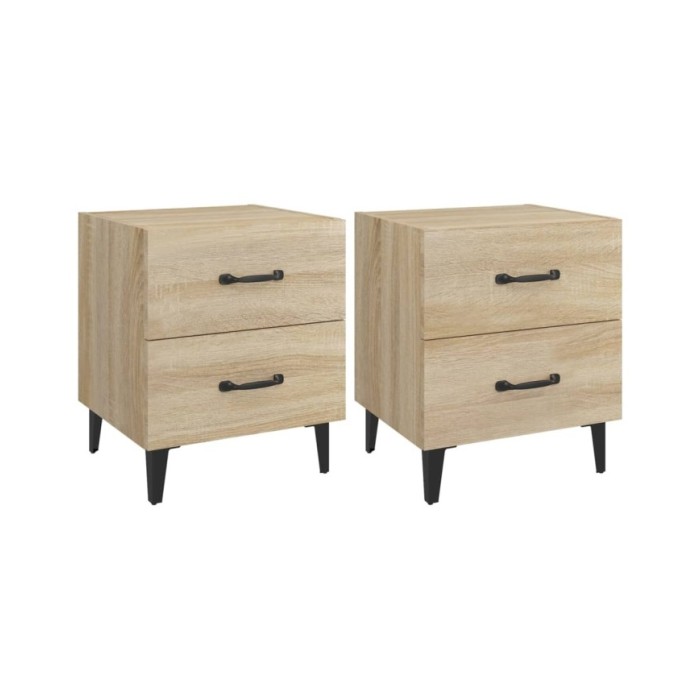 Tables de chevet 2 pcs Chêne sonoma 40x35x47,5 cm