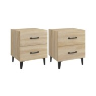 Tables de chevet 2 pcs Chêne sonoma 40x35x47,5 cm