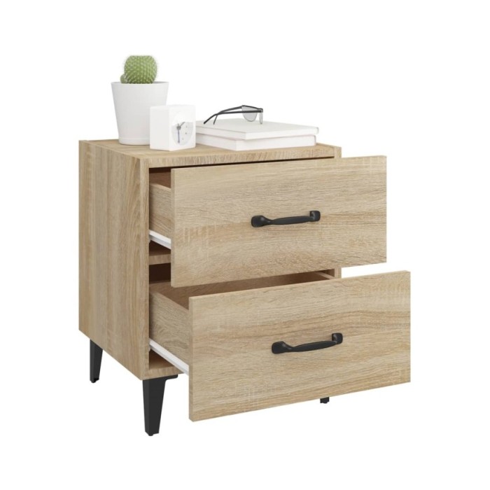 Tables de chevet 2 pcs Chêne sonoma 40x35x47,5 cm