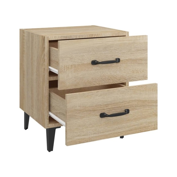 Tables de chevet 2 pcs Chêne sonoma 40x35x47,5 cm
