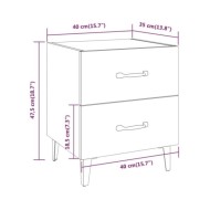 Tables de chevet 2 pcs Chêne sonoma 40x35x47,5 cm