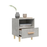 Tables de chevet 2 pcs Gris béton 40x35x47 cm