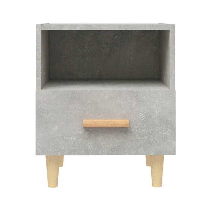 Tables de chevet 2 pcs Gris béton 40x35x47 cm