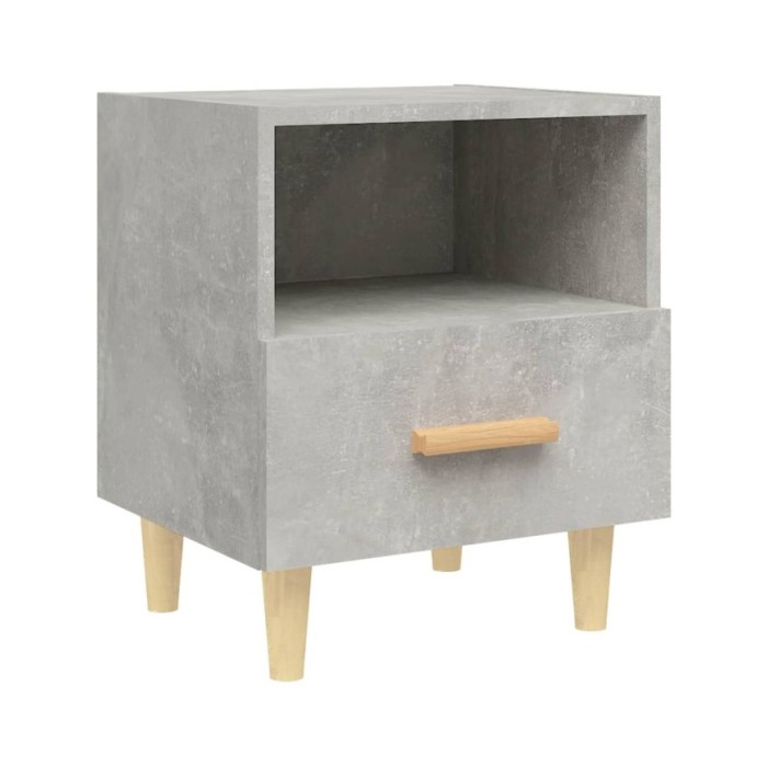 Tables de chevet 2 pcs Gris béton 40x35x47 cm