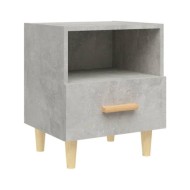 Tables de chevet 2 pcs Gris béton 40x35x47 cm