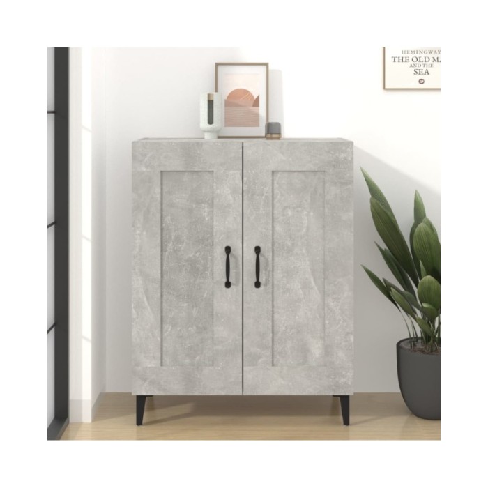 Buffet Gris béton 69,5x34x90 cm Bois d'ingénierie