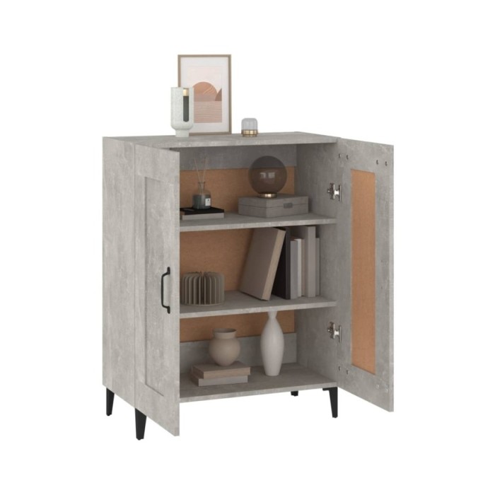 Buffet Gris béton 69,5x34x90 cm Bois d'ingénierie