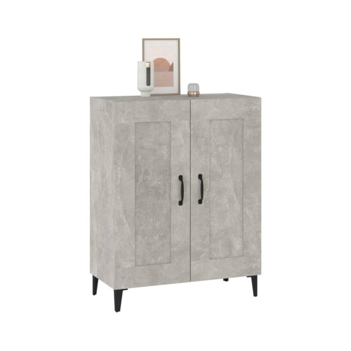 Buffet Gris béton 69,5x34x90 cm Bois d'ingénierie