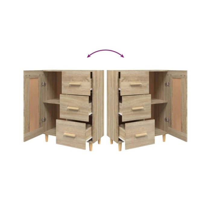 Buffet Chêne sonoma 69,5x34x90 cm Bois d'ingénierie