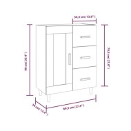 Buffet Chêne sonoma 69,5x34x90 cm Bois d'ingénierie