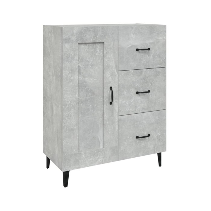 Buffet Gris béton 69,5x34x90 cm Bois d'ingénierie