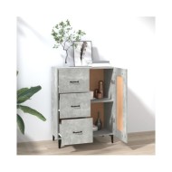 Buffet Gris béton 69,5x34x90 cm Bois d'ingénierie