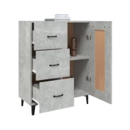 Buffet Gris béton 69,5x34x90 cm Bois d'ingénierie