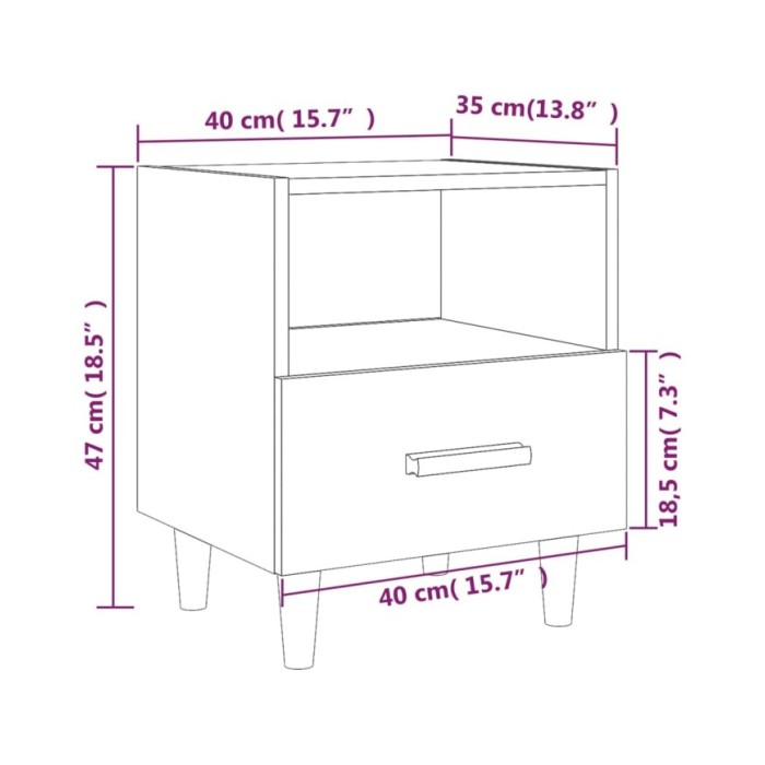 Buffet Gris béton 69,5x34x90 cm Bois d'ingénierie