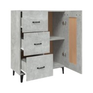 Buffet Gris béton 69,5x34x90 cm Bois d'ingénierie