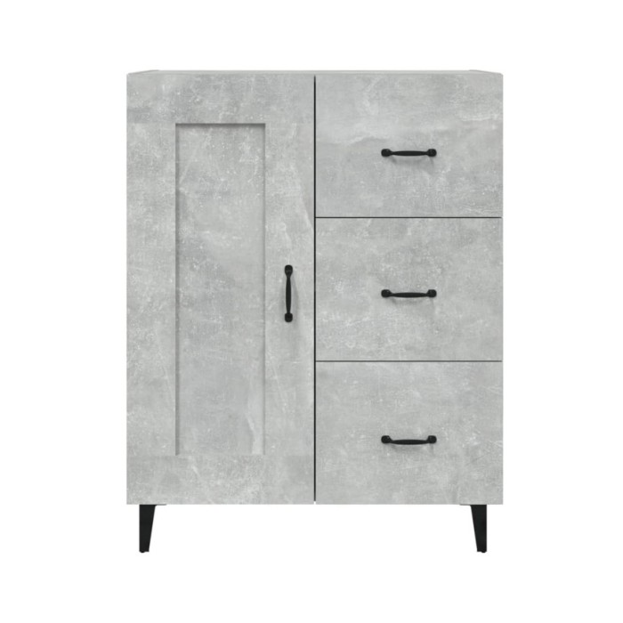 Buffet Gris béton 69,5x34x90 cm Bois d'ingénierie
