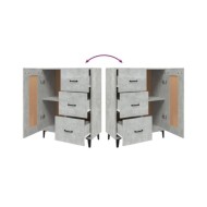 Buffet Gris béton 69,5x34x90 cm Bois d'ingénierie