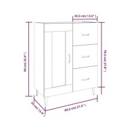 Buffet Gris béton 69,5x34x90 cm Bois d'ingénierie