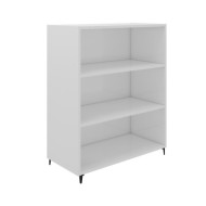 Buffet Blanc brillant 69,5x32,5x90 cm Bois d'ingénierie