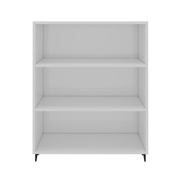 Buffet Blanc brillant 69,5x32,5x90 cm Bois d'ingénierie
