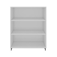 Buffet Blanc brillant 69,5x32,5x90 cm Bois d'ingénierie