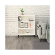 Buffet Blanc brillant 69,5x32,5x90 cm Bois d'ingénierie