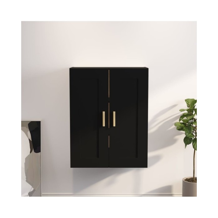 Armoire murale Noir 69,5x32,5x90 cm Bois d'ingénierie