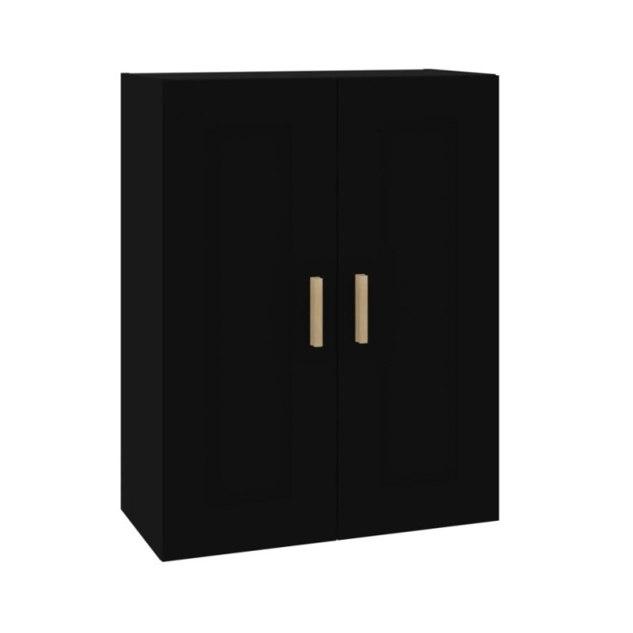 Armoire murale Noir 69,5x32,5x90 cm Bois d'ingénierie