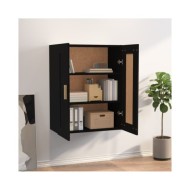Armoire murale Noir 69,5x32,5x90 cm Bois d'ingénierie