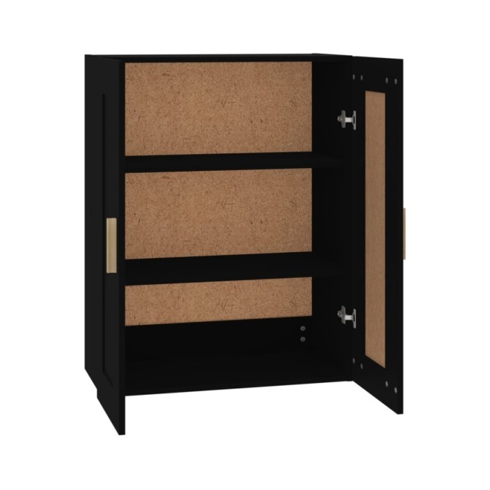 Armoire murale Noir 69,5x32,5x90 cm Bois d'ingénierie