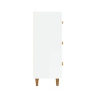 Buffet Blanc brillant 34,5x34x90 cm Bois d'ingénierie
