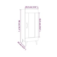 Buffet Chêne sonoma 34,5x34x90 cm Bois d'ingénierie