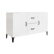 Buffet Blanc brillant 100x36x60 cm Bois d'ingénierie